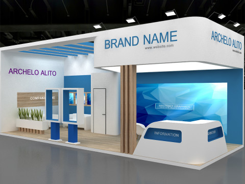 3D Exhibition Booth stall Modèle 3D