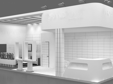 3D Exhibition Booth stall Modèle 3D