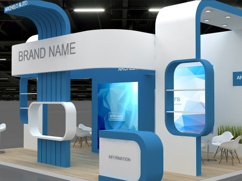 3D Exhibition Stand Modello 3D
