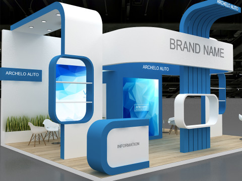 3D Exhibition Stand Modello 3D