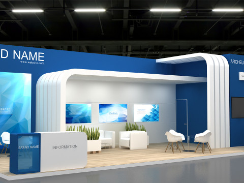 3D Exhibition Booth Model 3D Model