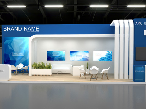 3D Exhibition Booth Model 3D Model