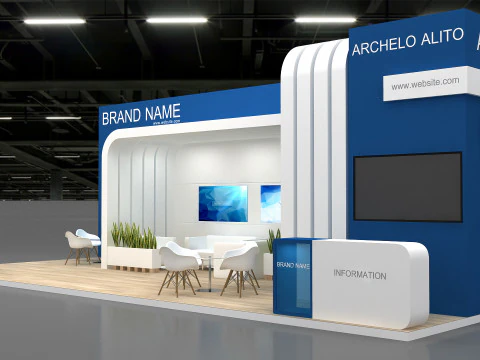 3D Exhibition Booth Model 3D Model