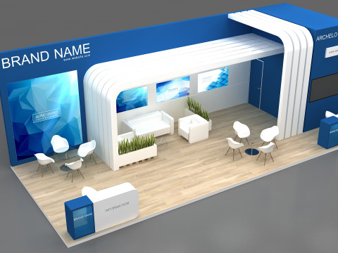 3D Exhibition Booth Model 3D Model