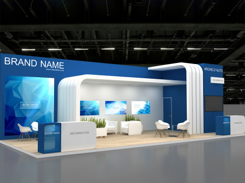 3D Exhibition Booth Model 3D Model