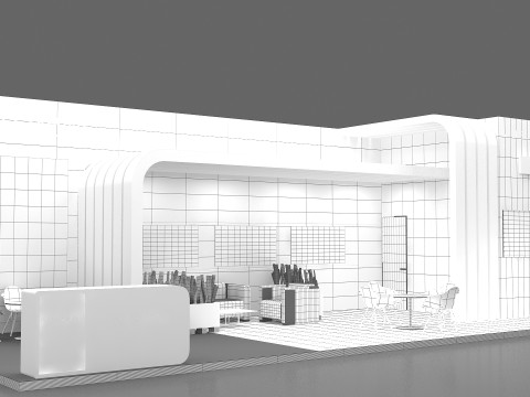 3D Exhibition Booth Model 3D Model