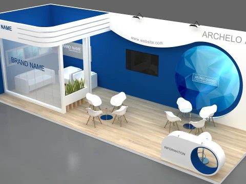3D Exhibition Stand stall 3D Model