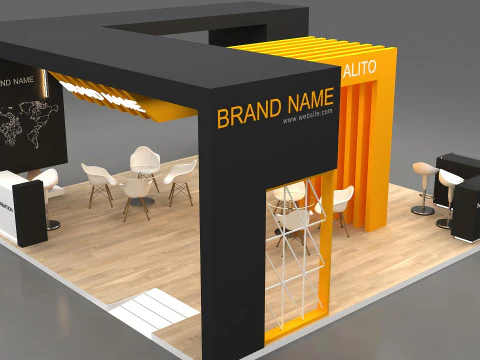 3D Booth stand 3D Model