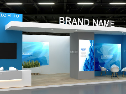 3D Booth stand Modelo 3D