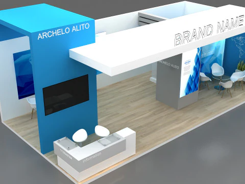 3D Booth stand 3D Model