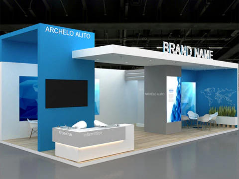 3D Booth stand 3D Model