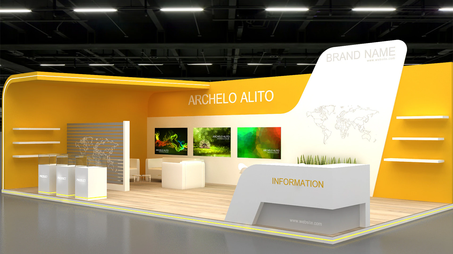 3d exhibition 3D Model .c4d .max .obj .3ds .fbx .stl .blend 