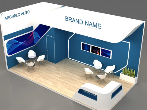 3D Exhibition Stand 3D Model