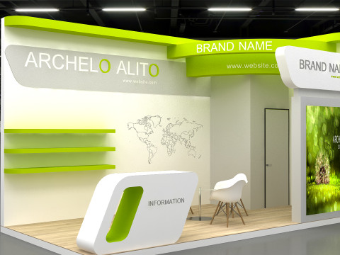 3D Exhibition Booth Model 3D मॉडल