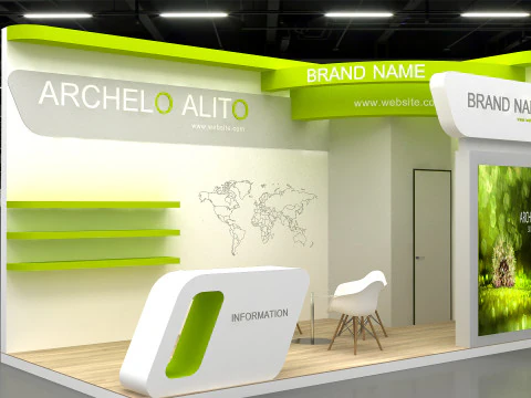 Model stoiska wystawowego 3D Model 3D