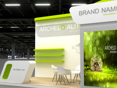 3D Exhibition Booth Model 3D Модель