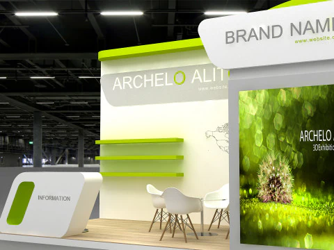 3D Exhibition Booth Model 3D Model