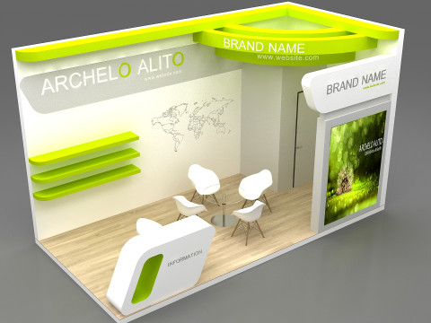 3D Exhibition Booth Model 3D Модель