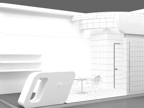 3D Exhibition Booth Model 3D Model