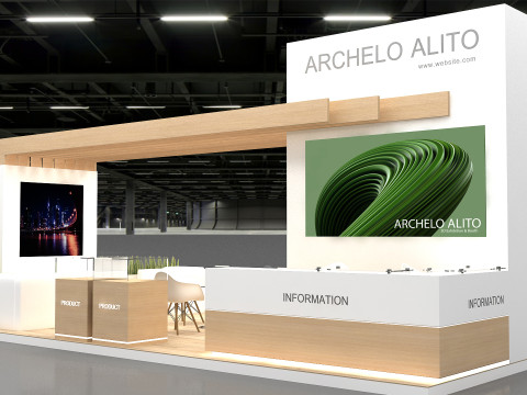 3D Exhibition Booth Model 3D मॉडल