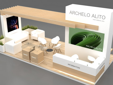 3D Exhibition Booth Model 3Dモデル