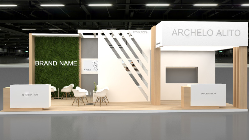 3D Exhibition Booth Model 3D मॉडल .c4d .max .obj .3ds .fbx .stl .blend 
