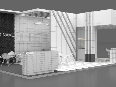 3D Exhibition Booth Model 3D मॉडल