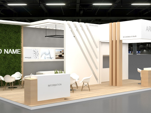 3D Exhibition Booth Model 3D मॉडल
