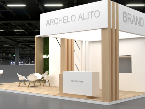 3D Exhibition Booth Model 3D मॉडल