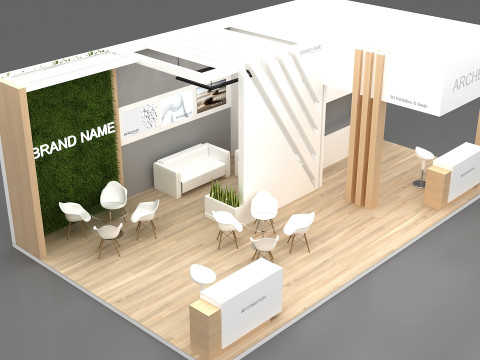 3D Exhibition Booth Model 3D मॉडल