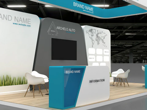 3D Exhibition Stand 3D Model