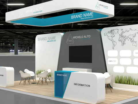 3D Exhibition Stand 3D Model