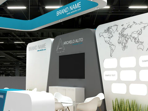 3D Exhibition Stand 3D Model