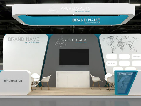 3D Exhibition Stand 3D Model