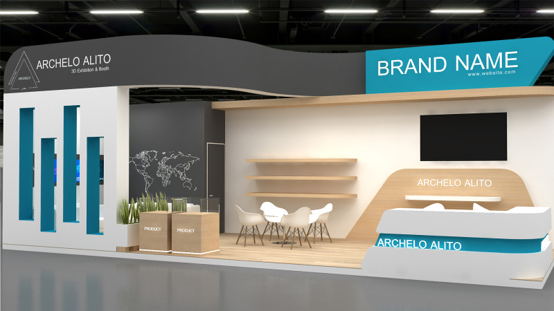 3D Booth Design Model 3D .c4d .max .obj .3ds .fbx .stl .blend