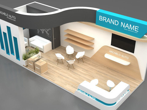 3D Booth Design Model 3D