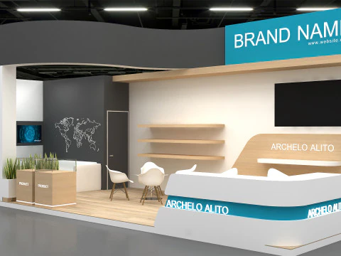 3D Booth Design 3D Model