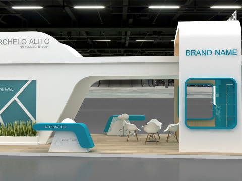 3D Exhibition Booth Model 3D Модель