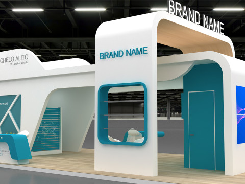 3D Exhibition Booth Model 3D Модель