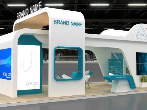 3D Exhibition Booth Model 3D Model