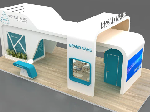 3D Exhibition Booth Model 3D Model