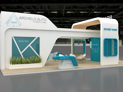 3D Exhibition Booth Model 3D Модель