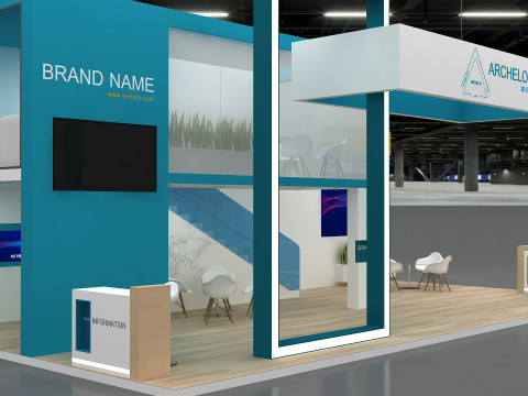 3d kiosk booth 3Dモデル