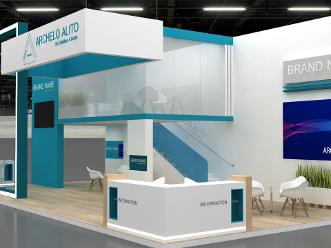 3d kiosk booth 3Dモデル