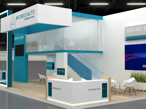 3d kiosk booth 3D Model