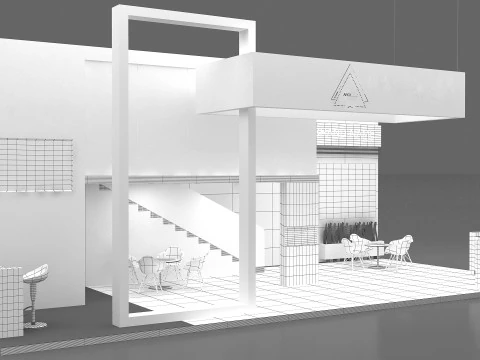 3d kiosk booth 3D Model
