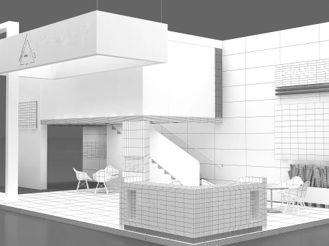 3d kiosk booth 3D Model