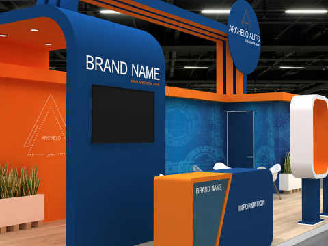 3d kiosk booth Modèle 3D