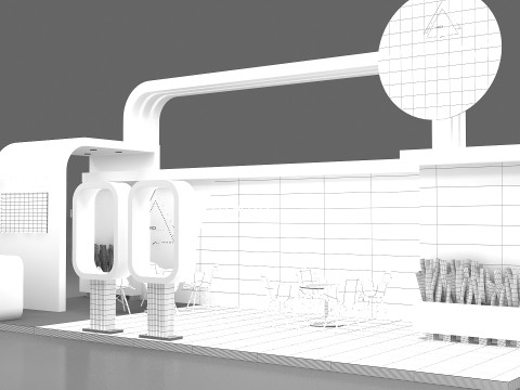 3d kiosk booth Modèle 3D