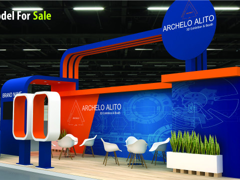 3d kiosk booth Modèle 3D